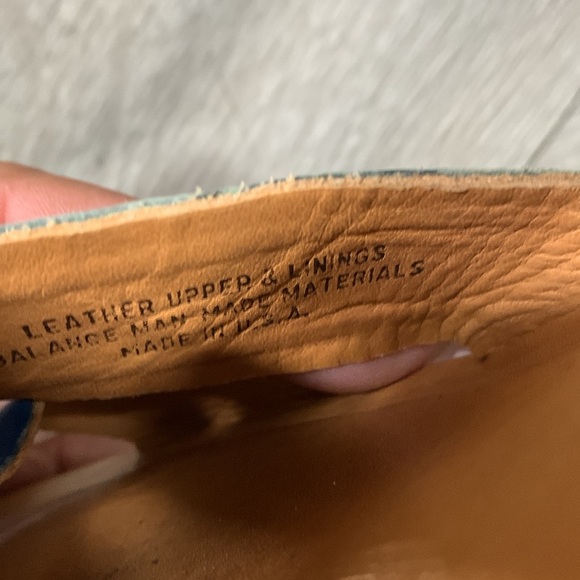 Kork-Ease Turquoise Blue Leather Crossover Slingback Cork Wedge Sandals size 6 - Picture 10 of 12